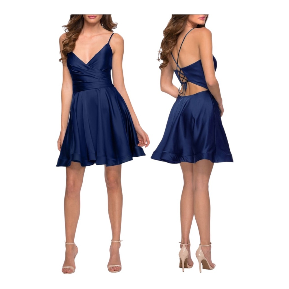 La Femme Fit and Flare Mini Dress